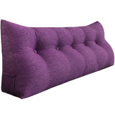 Large Bolster Triangular Backrest Reading Pillow — Purple